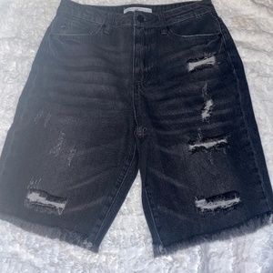 Ripped Black FashionNova Capris